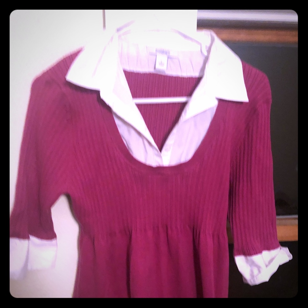Dress Barn Women’s blouse with collar large